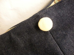 Handmade ceramic button